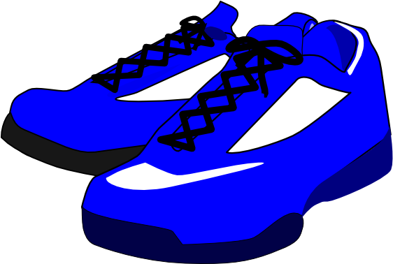 Blue Shoes Clip Art - Blue Shoes Clipart (600x377), Png Download