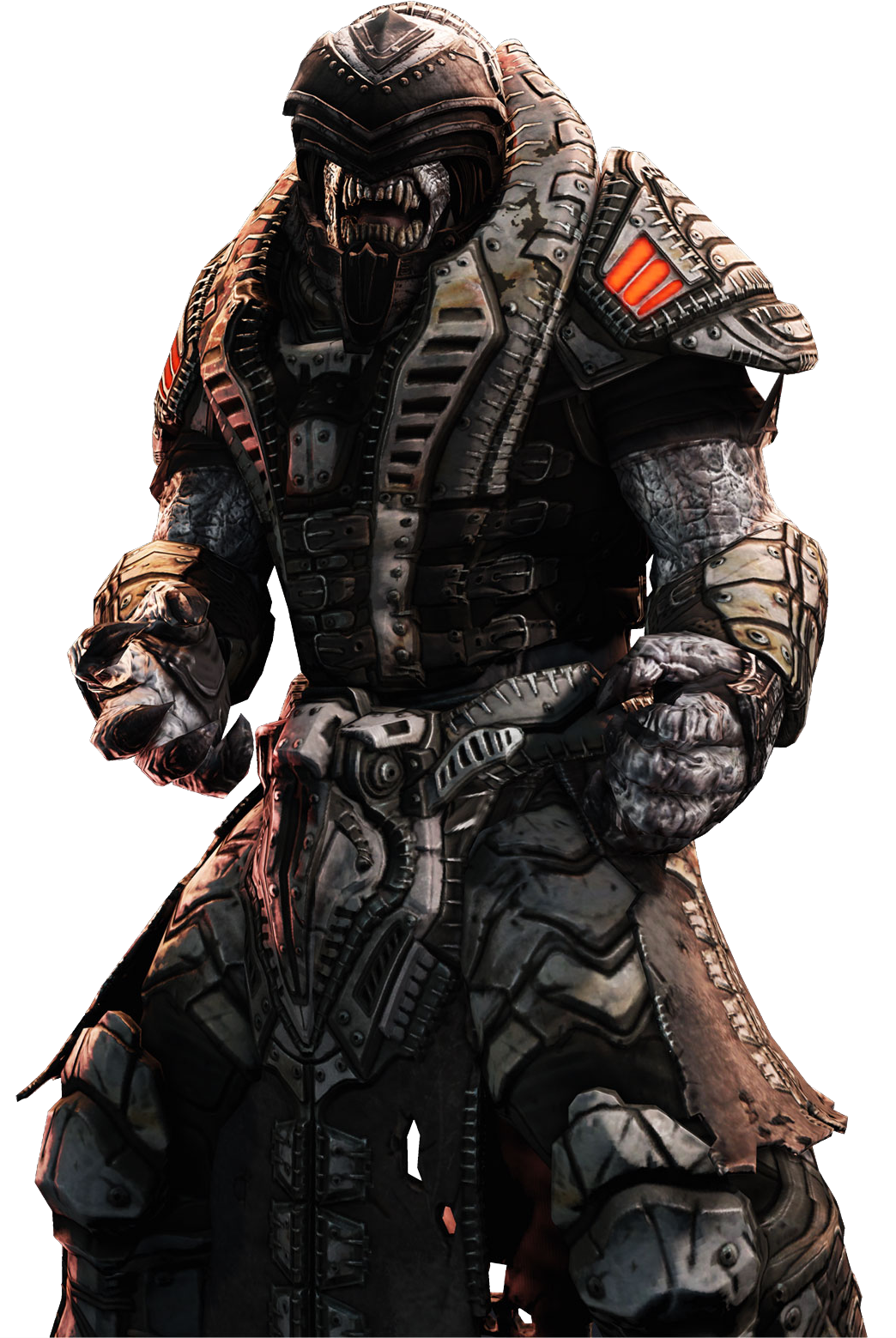 Yautja Brigader - Gears Of War 3 Savage (1044x1559), Png Download