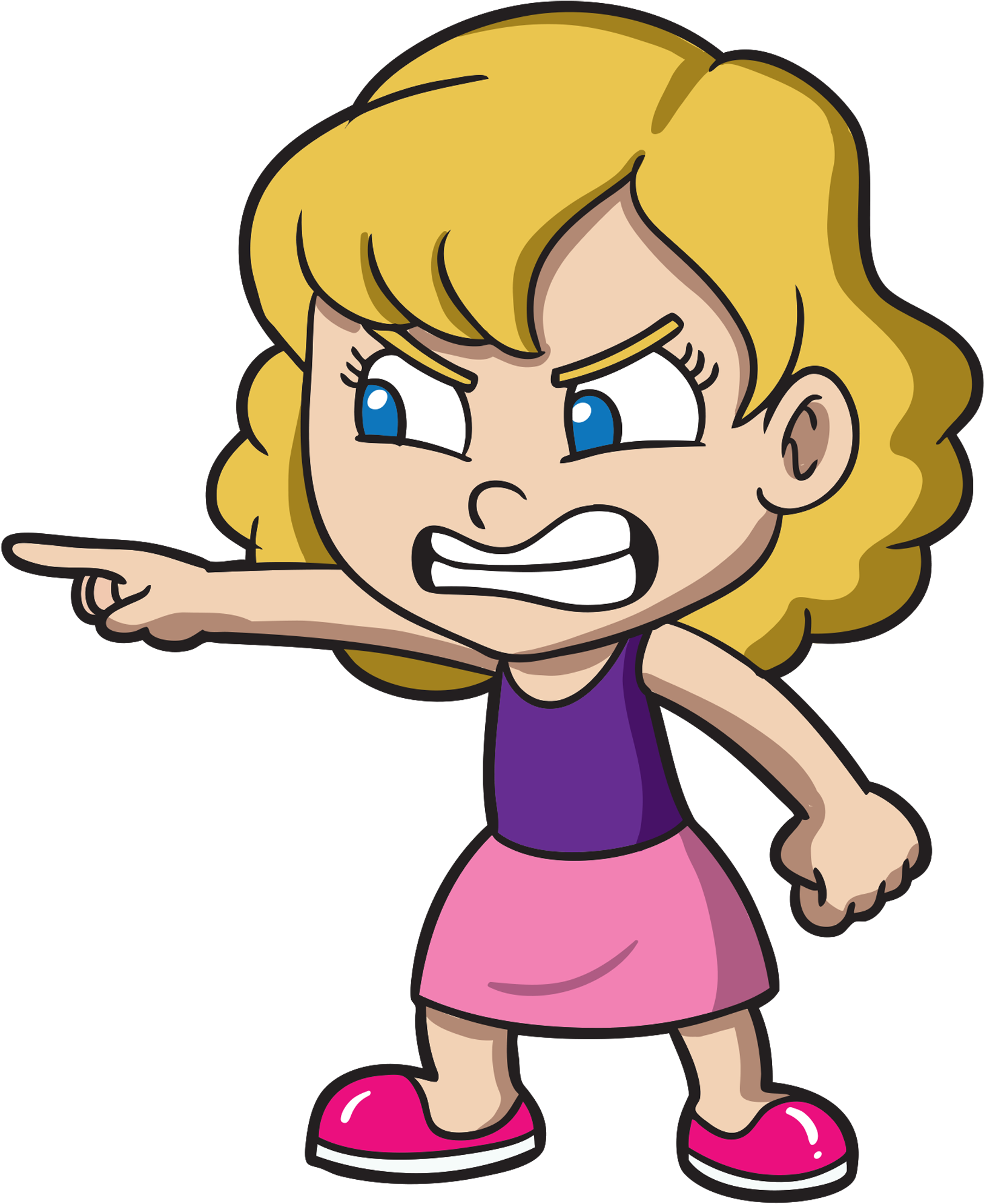 Michael W Paul Jpg Freeuse Library - Angry Girl Clipart (1638x2000), Png Download