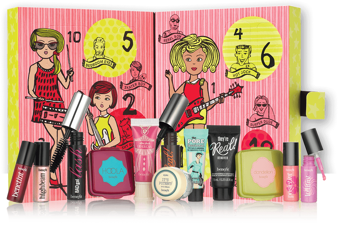 2016 Beauty Advent Calendars Benefit Girl Oclock Rock - Benefit 'girl O'clock Rock' Debenhams Exclusive Gift (1220x1380), Png Download