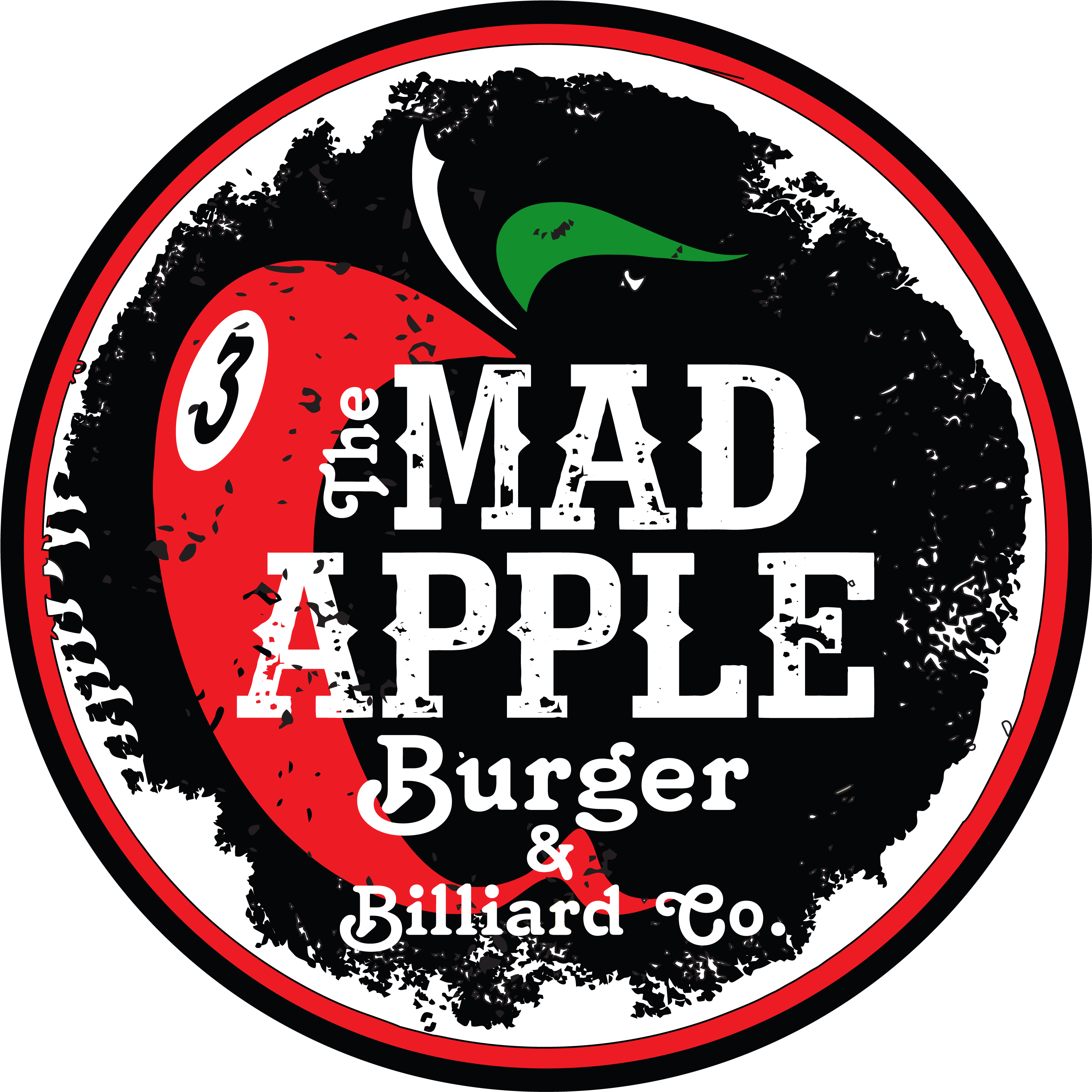 The Mad Apple Burger & Billiard Co - Circle (3151x3151), Png Download