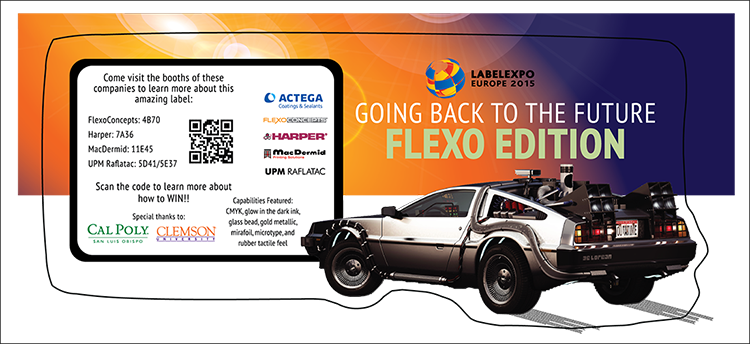 Labelexpo Europe 2015 Collaboration Piece - Delorean Dmc-12 (750x344), Png Download