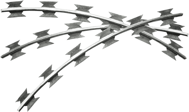 Concertina Wire Site Security - Concertina Wire (600x400), Png Download