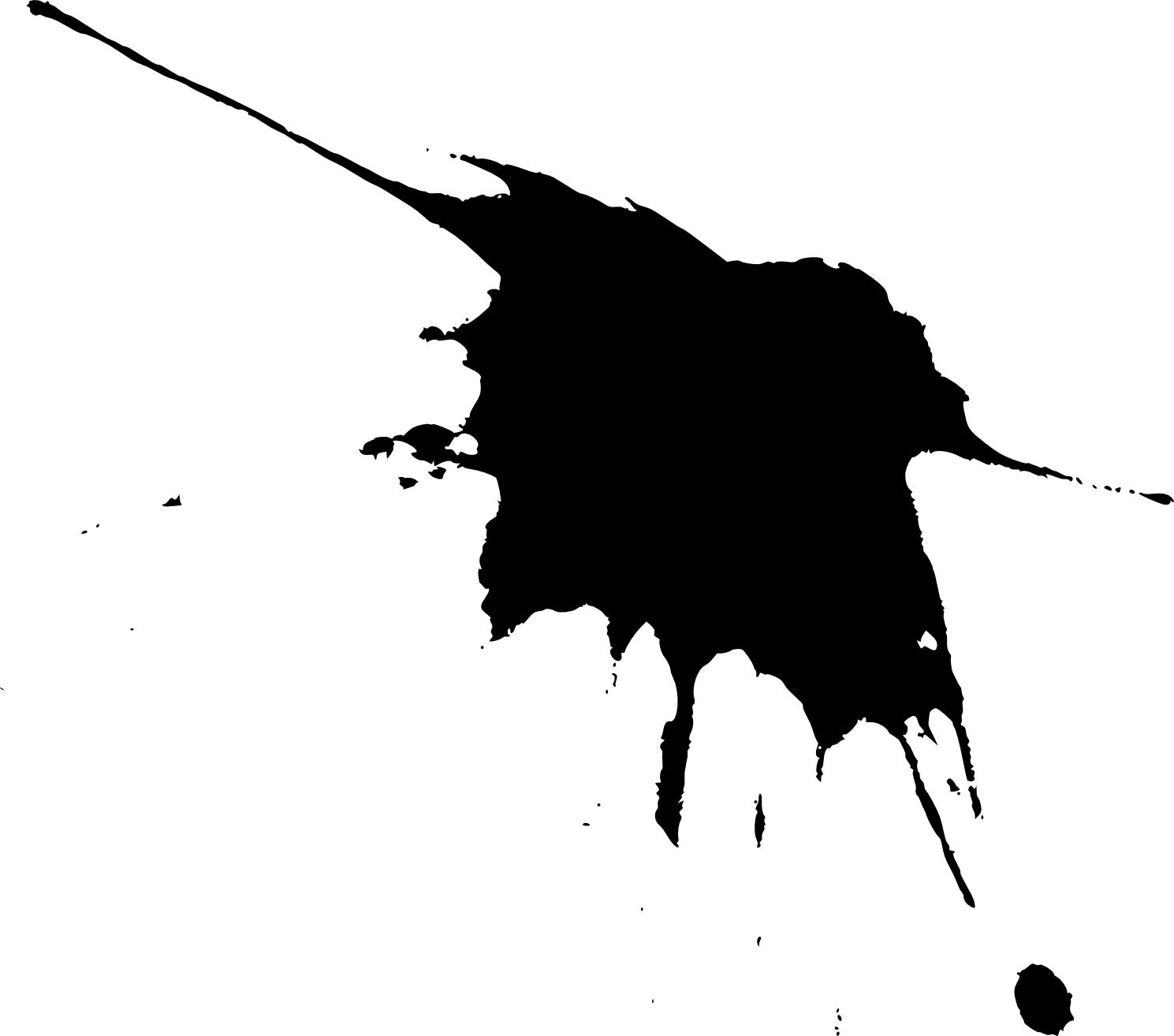 Black Paint Splat Png Imgkid - Paint Splat Silhouette Png (1489x1314), Png Download