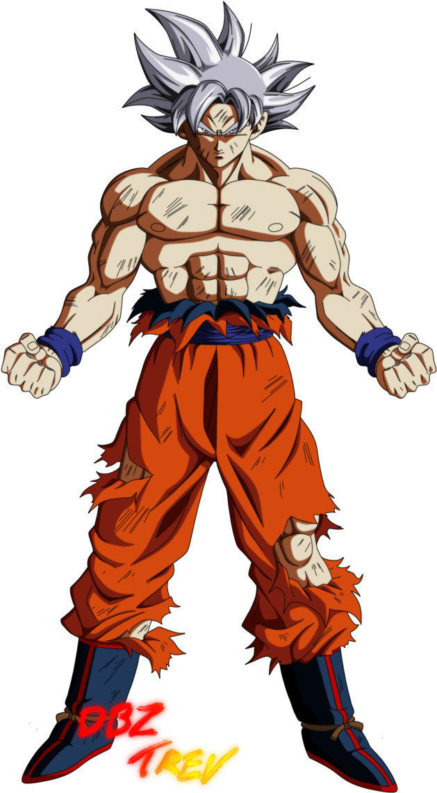 Goku Mastered Ultra Instinct By Dbztrev Super Goku, - Mastered Ultra Instinct Goku Full Body (632x1264), Png Download
