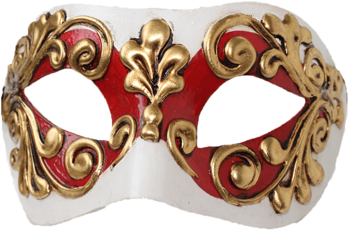 Colombina Gold Italian Mask - Masquerade Ball (500x500), Png Download