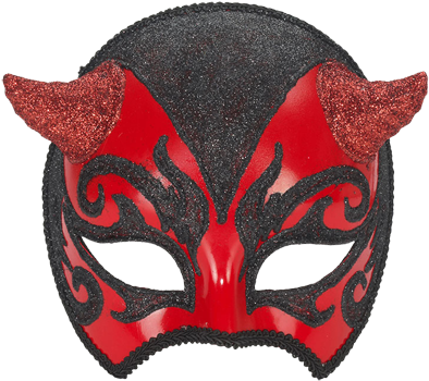 Venetian Mask With Horns - Adult Devil Venetian Mask (400x400), Png Download