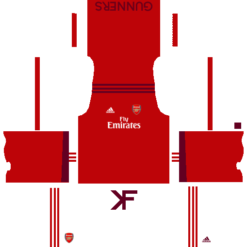 Arsenal Home Kit - Arsenal Dream League Soccer 2018 (509x510), Png Download
