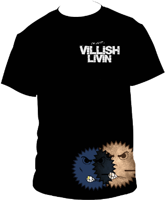 Black "im Just Villish" T-shirt - T Shirt (324x420), Png Download