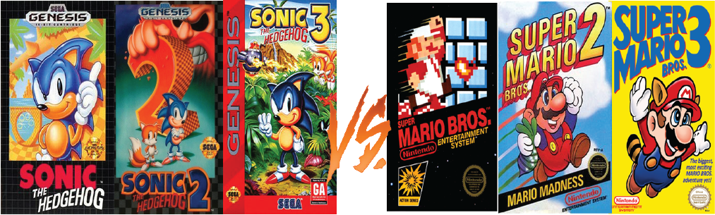 , Sonic Trilogy Vs Super Mario Bros Trilogy ) - Cgc Huge Poster - Super Mario Bros. 1 2 And 3 Box Art (1013x305), Png Download