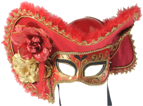 Forum Novelties Women's Adult Venetian Mask With Hat - Mask (480x480), Png Download