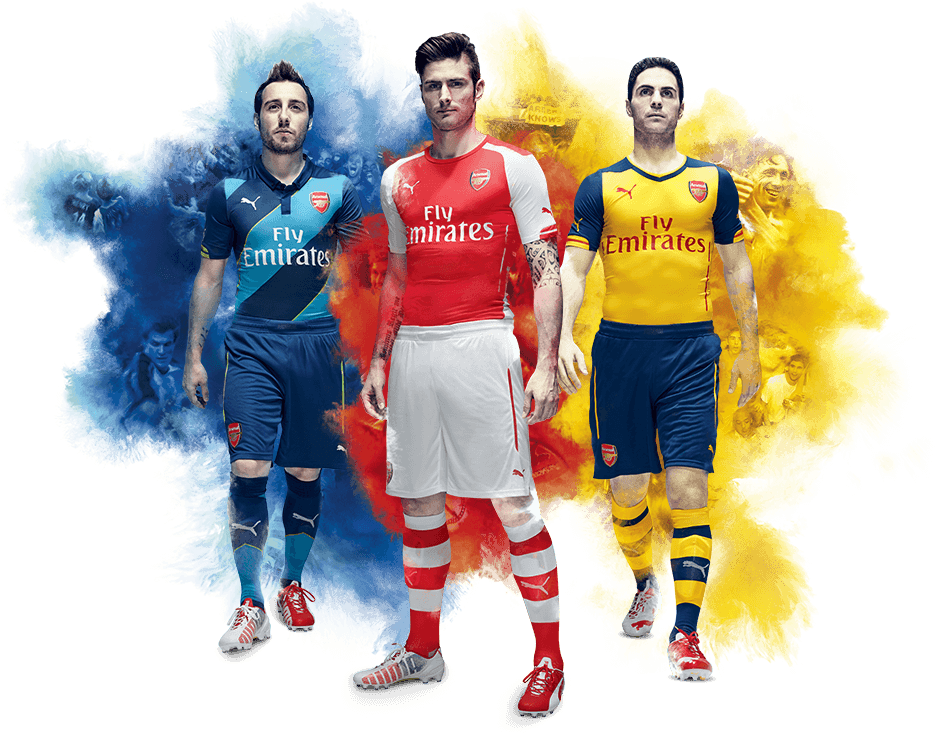 Puma X Arsenal - Soccer Player (1000x734), Png Download