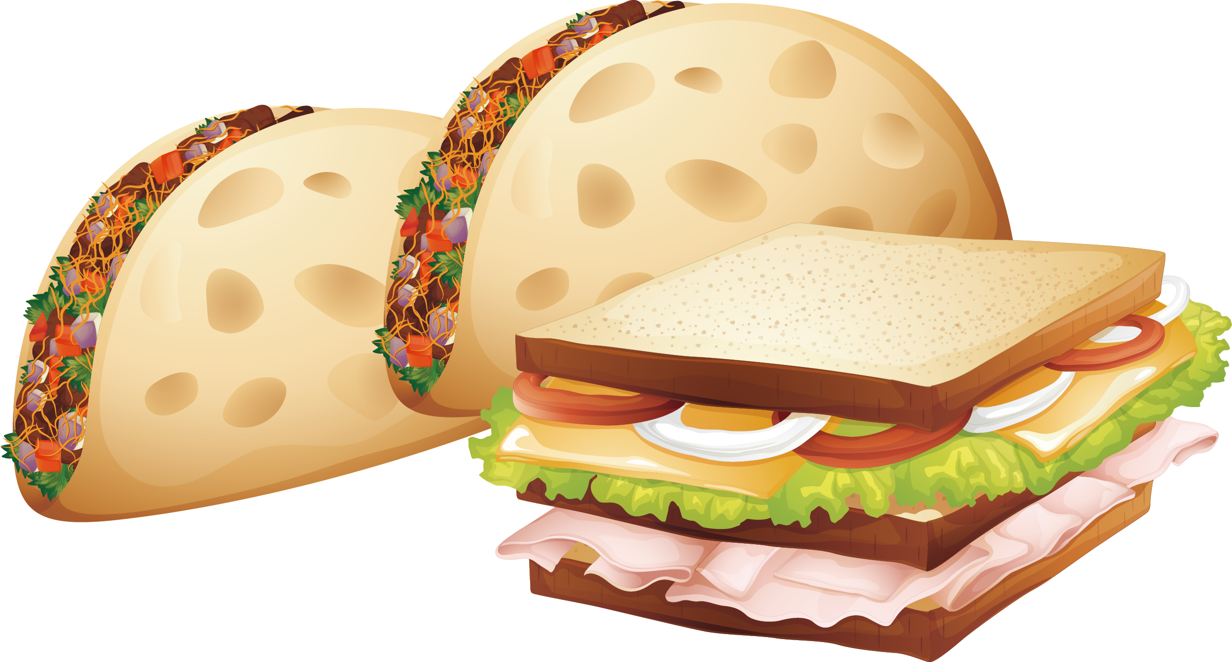 Chicken Nugget Hamburger French Fries Illustration - Illustration Of A Bread Sandwich In Red Mug (2479x1332), Png Download