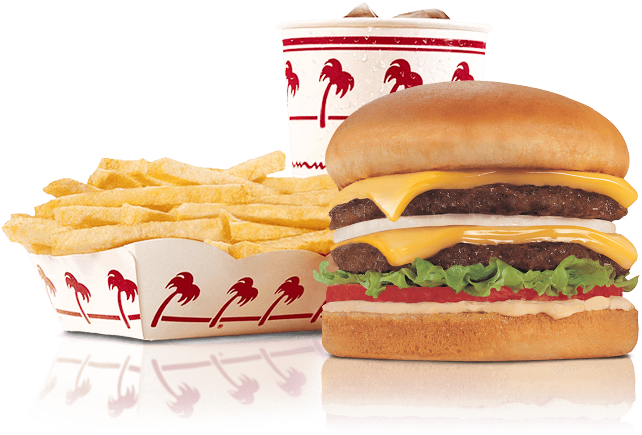 Transparent Burger - N Out Burger Png (500x351), Png Download
