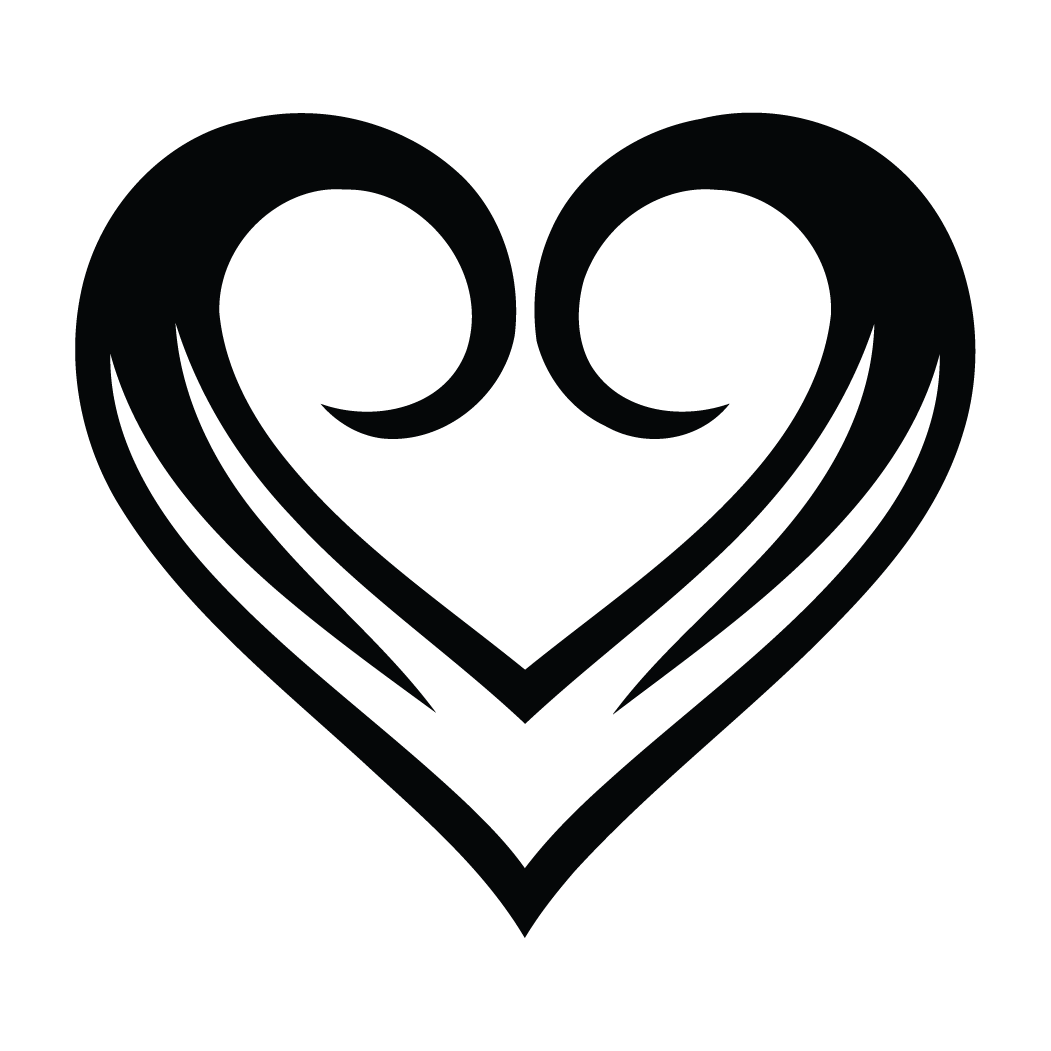 Ocean Wave Heart Decal - Heart Tattoos (1051x1051), Png Download