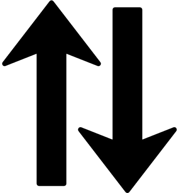 Sort Arrow Png High Quality Image - Arrow Pointing Up And Down (626x626), Png Download