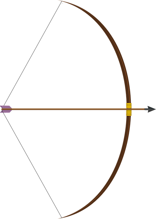 Arrow Bow Png Image - Bow And Arrow Png (513x720), Png Download