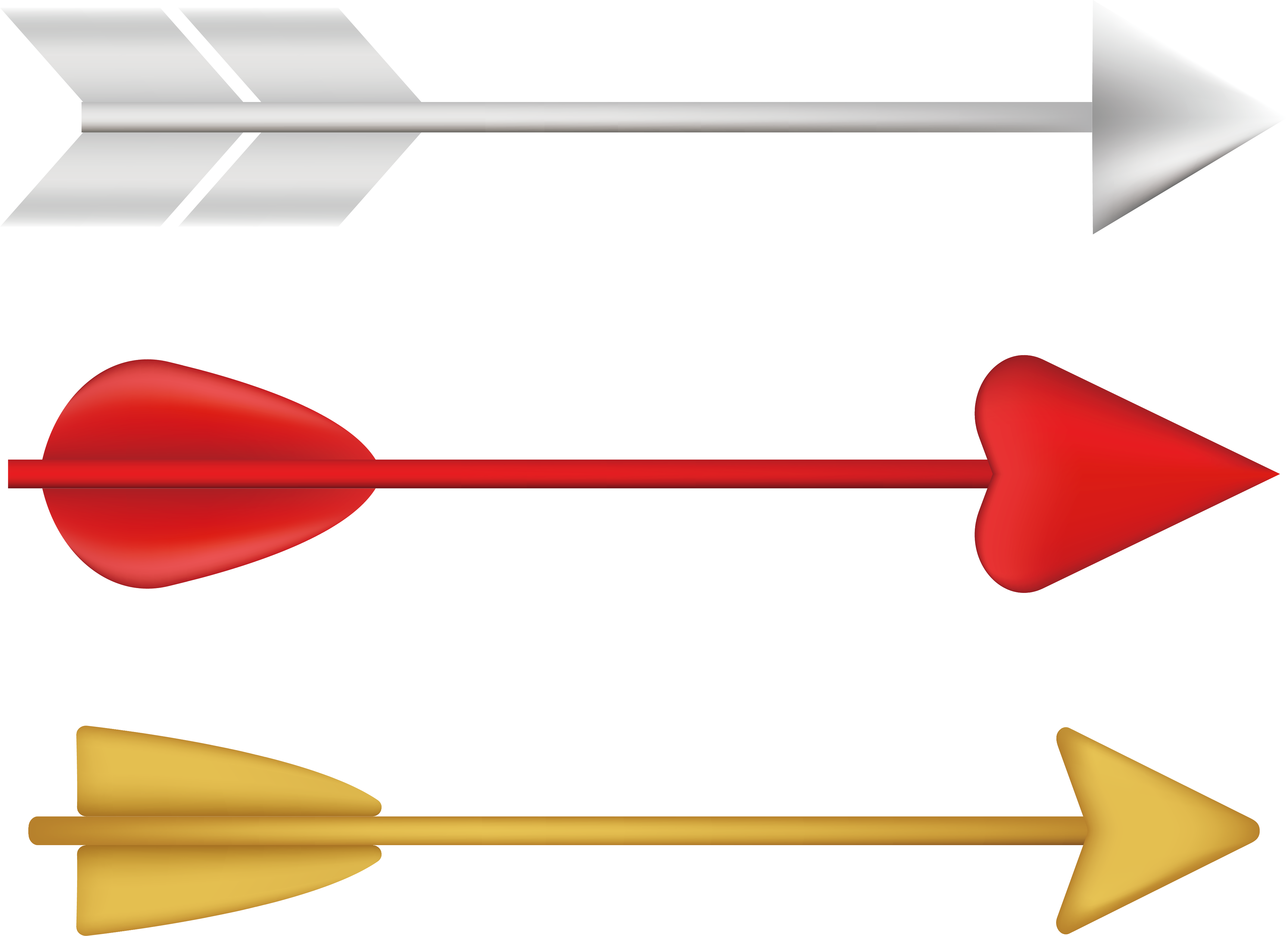 Bow And Love Transprent - Red Love Arrow (4277x3110), Png Download