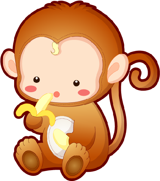Cartoon Monkey Image 0002 600×600 Pixels Monkey Drawing, - Dibujo De Monitos A Color (600x600), Png Download