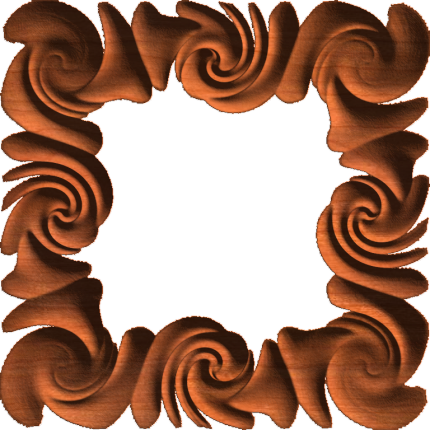 Swirl Wave Frame Or Border 004 A - Neoclassicism (430x430), Png Download