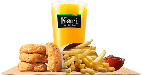 Made With Premium White Meat Chicken, Our Chicken Nuggets - Burger King Kids Meal (500x540), Png Download