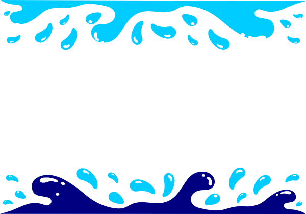 Download Water Wave Border Clipart - Swimming Border Clip Art PNG Image