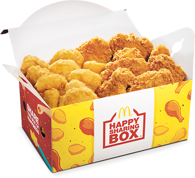 Chicken Mcnuggets® - Mcdonald Happy Sharing Box (390x355), Png Download