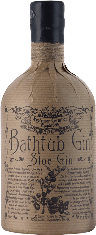 Bathtub Sloe Gin Nv - Ableforth's Bathtub Gin - Navy-strength London Dry (342x800), Png Download