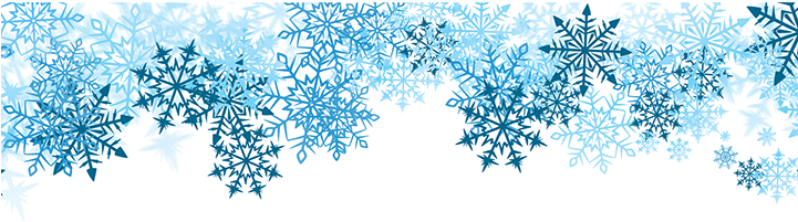 Snowflake Border - Blue Snowflakes Border Png (720x237), Png Download