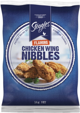 Chicken Wing Nibbles Flaming - Steggles Chicken Breast Tenders (500x500), Png Download