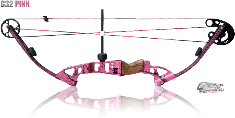 C32 Pink Bow - Concept Bow And Arrow (850x447), Png Download