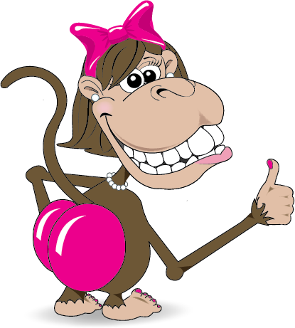 Men Shop Now - Lady Monkey Butt (415x461), Png Download