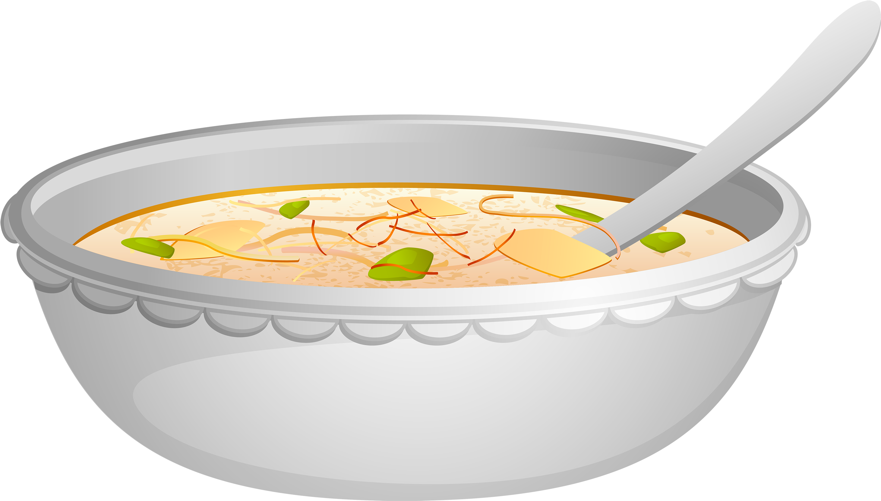 Soup Png Clipart - Bowls Of Soup Clipart (3000x1744), Png Download