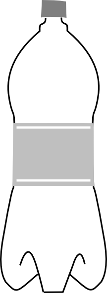 Plastic - Plastic Bottle Clip Art Black And White (216x592), Png Download