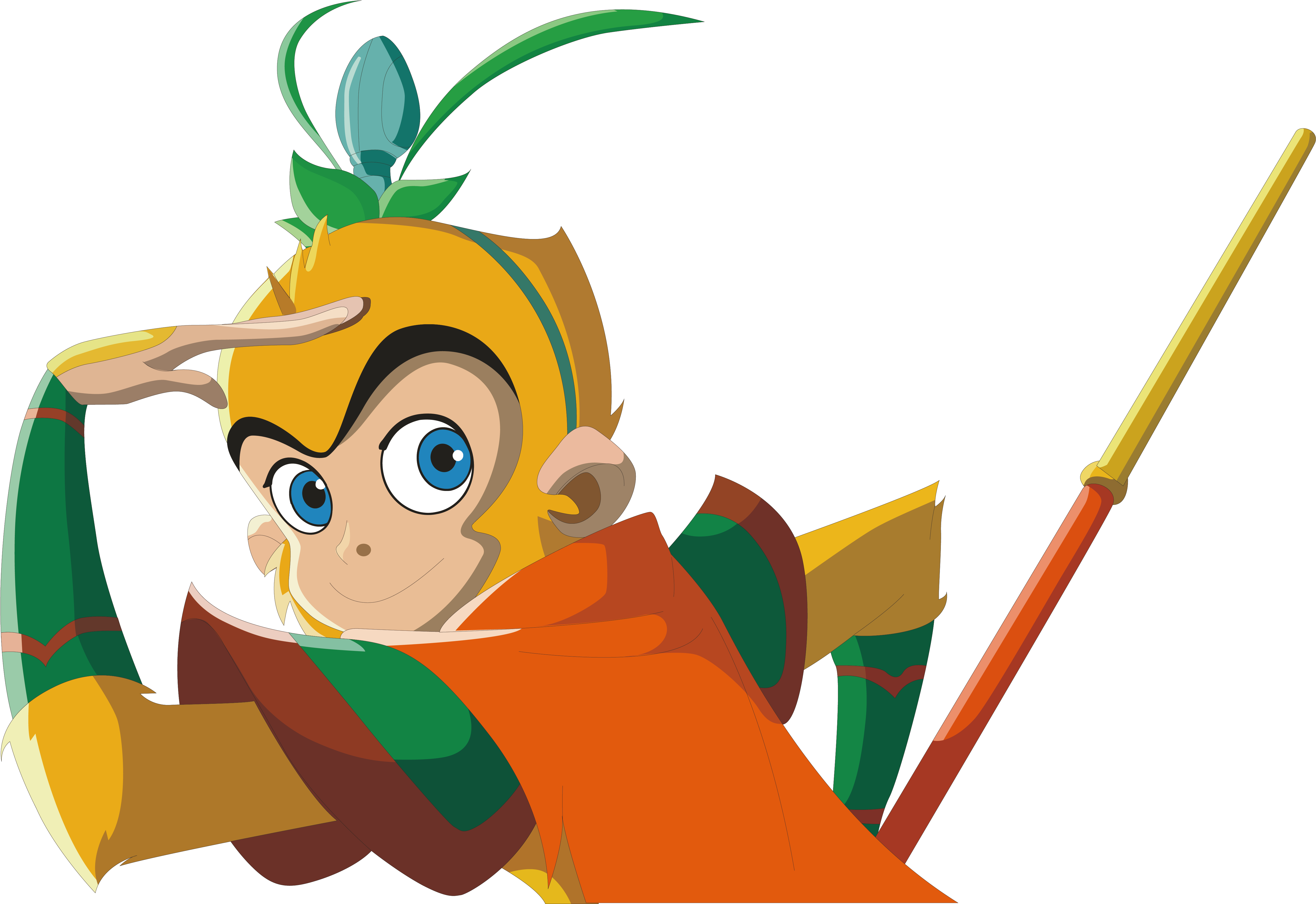 Sun Wukong Journey To The West Animation Cartoon Monkey - Journey To The West Animation (5511x3798), Png Download