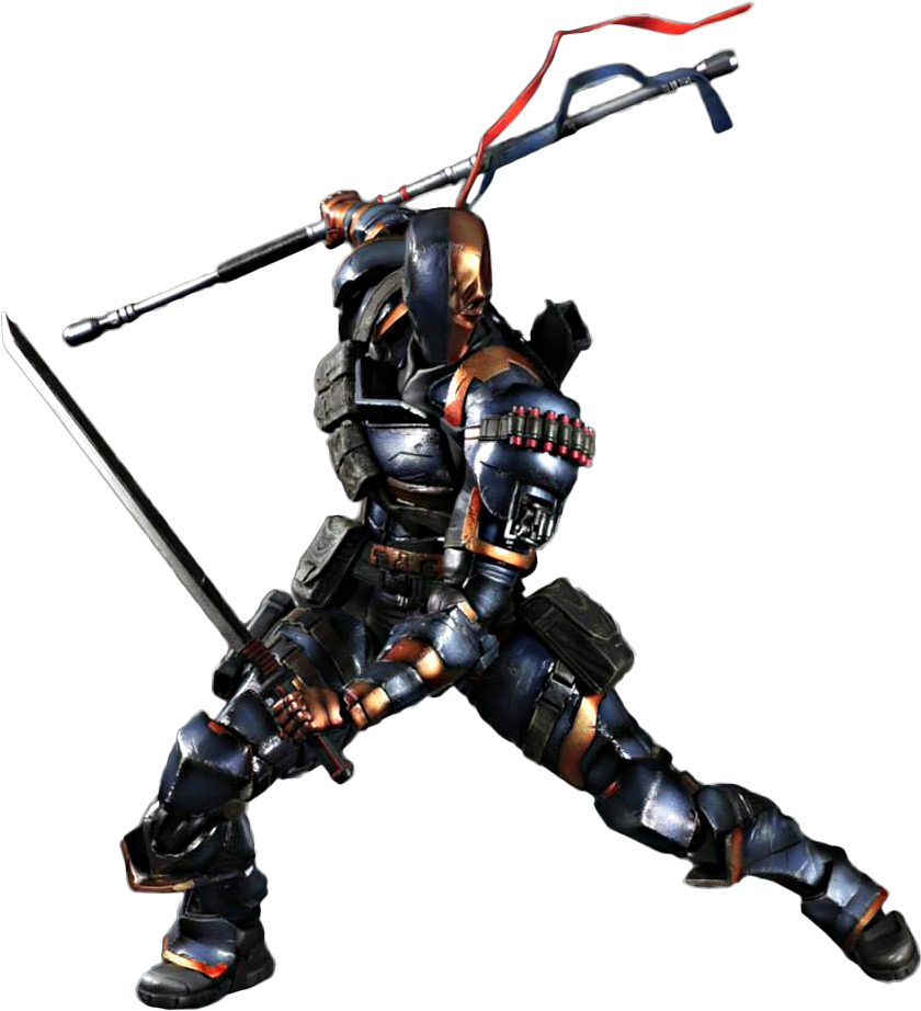 Deathstroke - Square Enix Batman Arkham Origins Play Arts Kai Deathstroke (840x922), Png Download