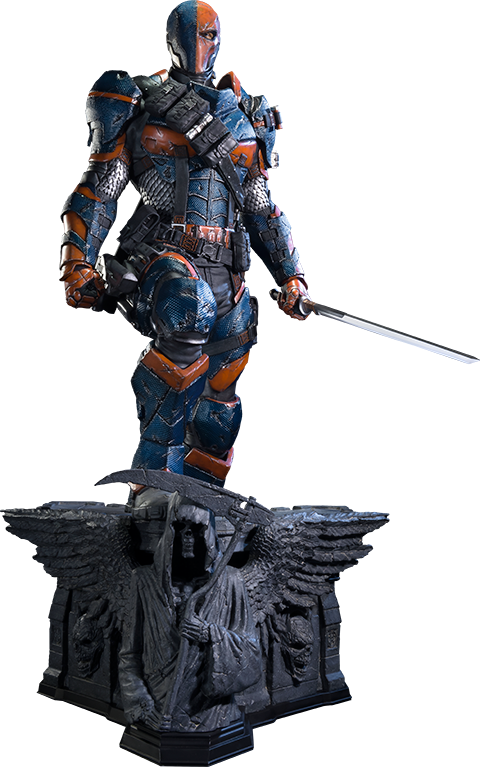 Deathstroke Png File - Batman Arkham Origins Deathstroke Statue (480x767), Png Download