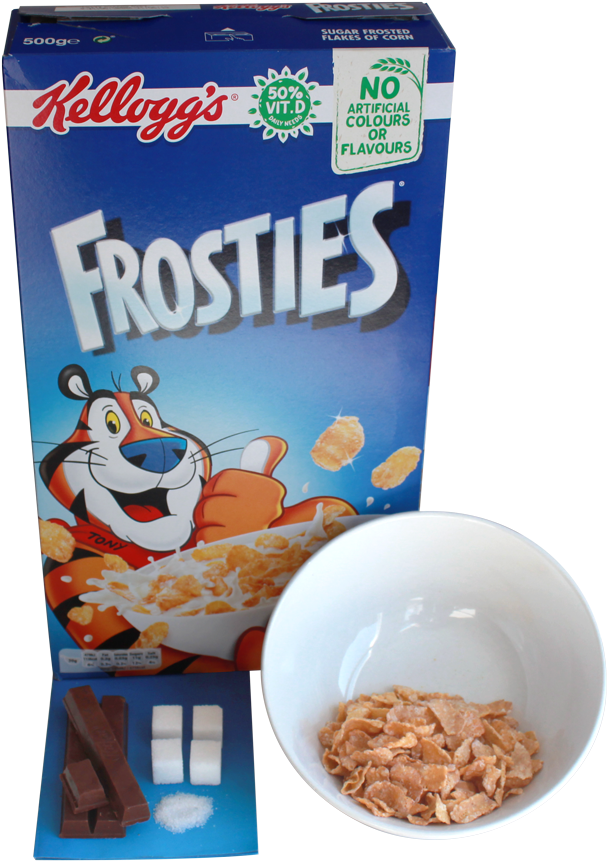 A Small 30g Bowl Of Frosties Are - Kellogg's Frosties Cereal Family Pack 750g (960x960), Png Download