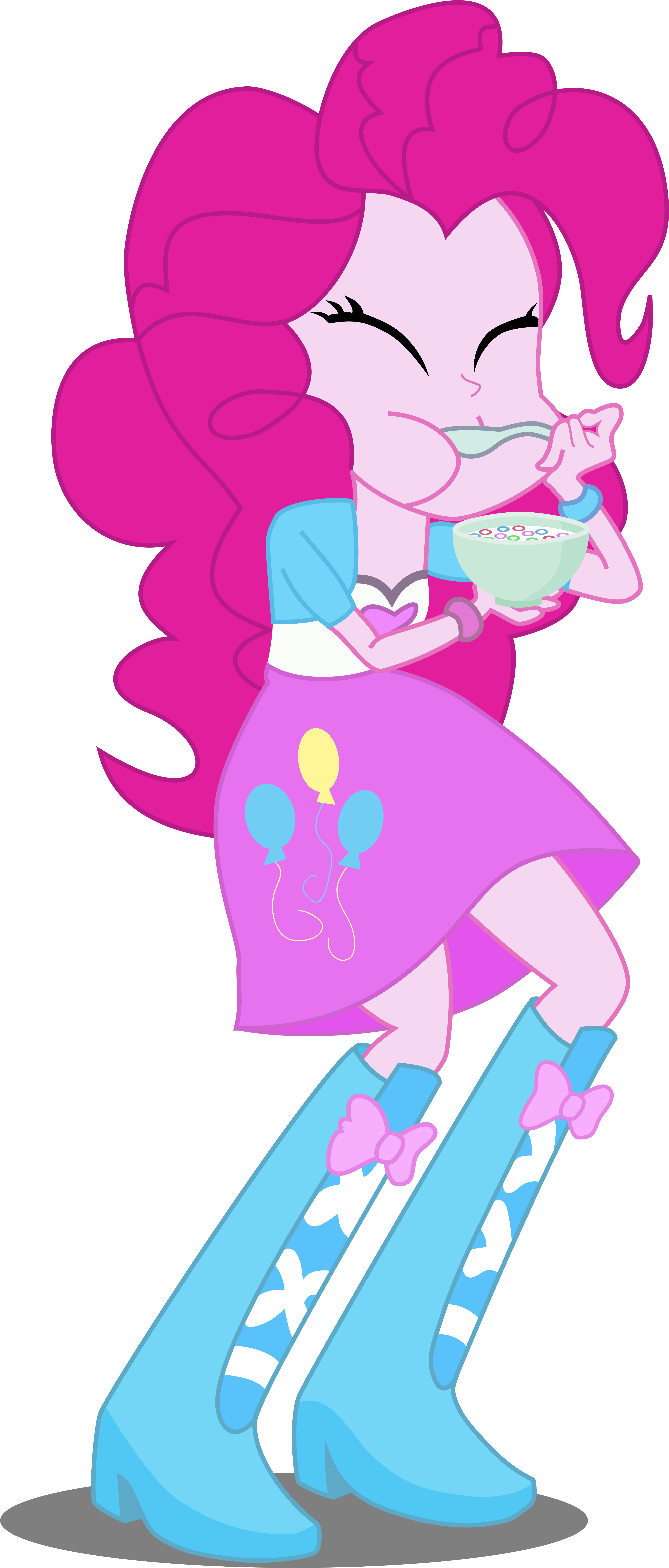 Pinkie Pie Breakfast Cereal Pink Mammal Fictional Character - Mlp Equestria Girls Pinkie Pie (4280x10018), Png Download