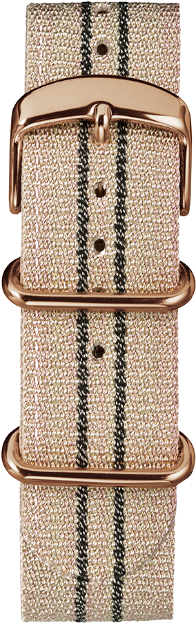 Weekender 38mm Metallic Striped Fabric Strap Watch (750x900), Png Download