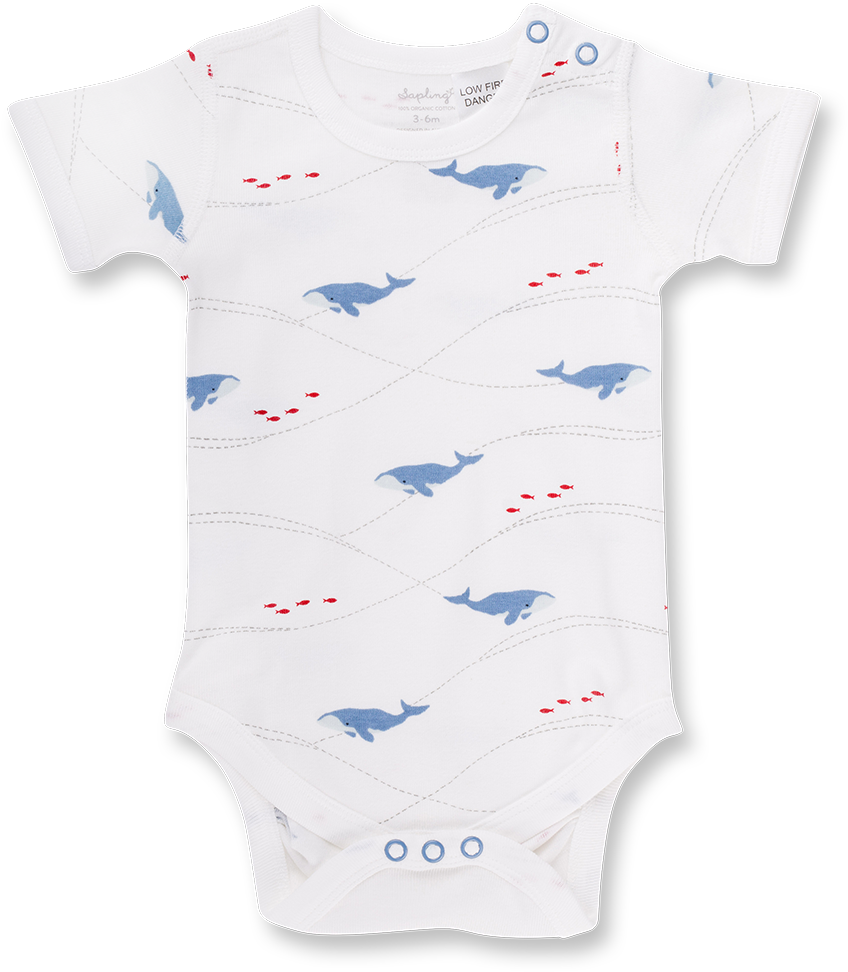 Whale Short Sleeve Bodysuit (1079x1079), Png Download