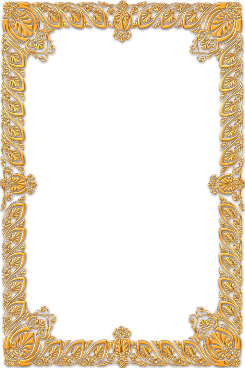Download Elegant Gold Border Png PNG Image with No Background 