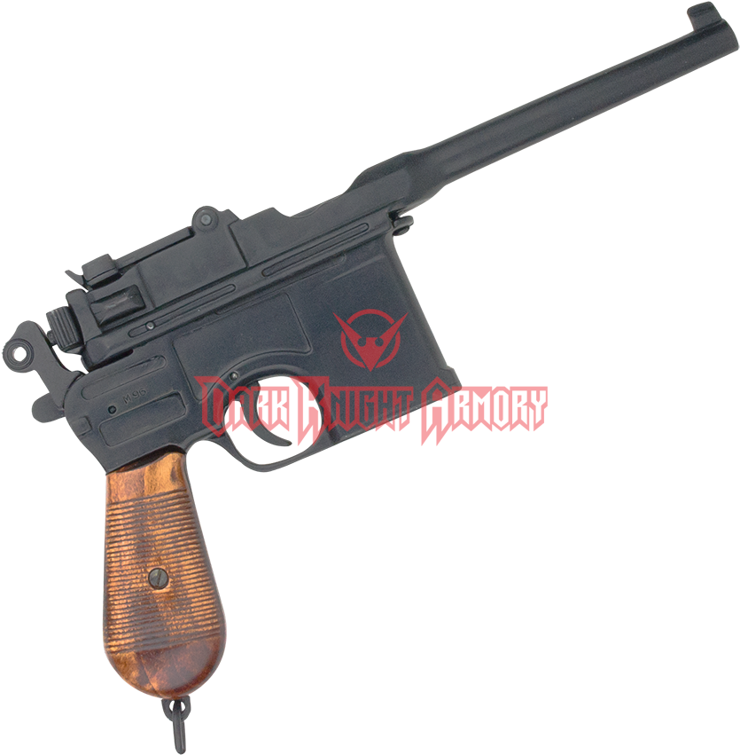 Black World War Ii Mauser Automatic Pistol (850x850), Png Download