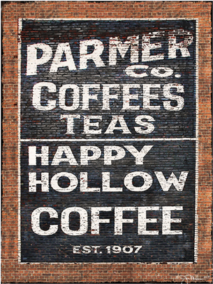 Happy Hollow Coffee Canvas (600x600), Png Download