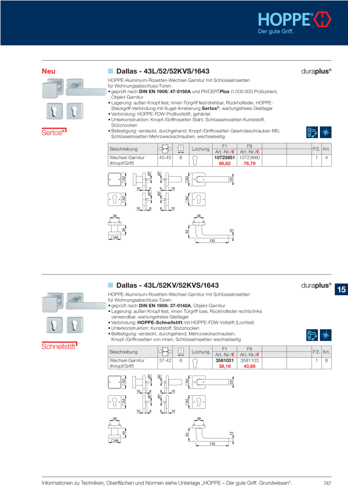 Hoppe Hauptkatalog Beschlaglösungen Türbeschlag Fensterbeschlag (706x1000), Png Download