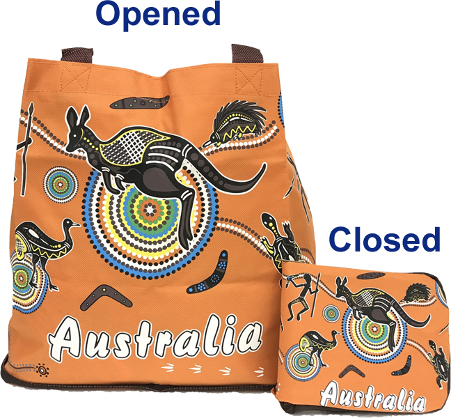 Aboriginal Art Canvas Foldable Bag (648x600), Png Download