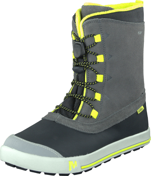 Snow Bank Waterproof Kids Grey/lime (603x705), Png Download