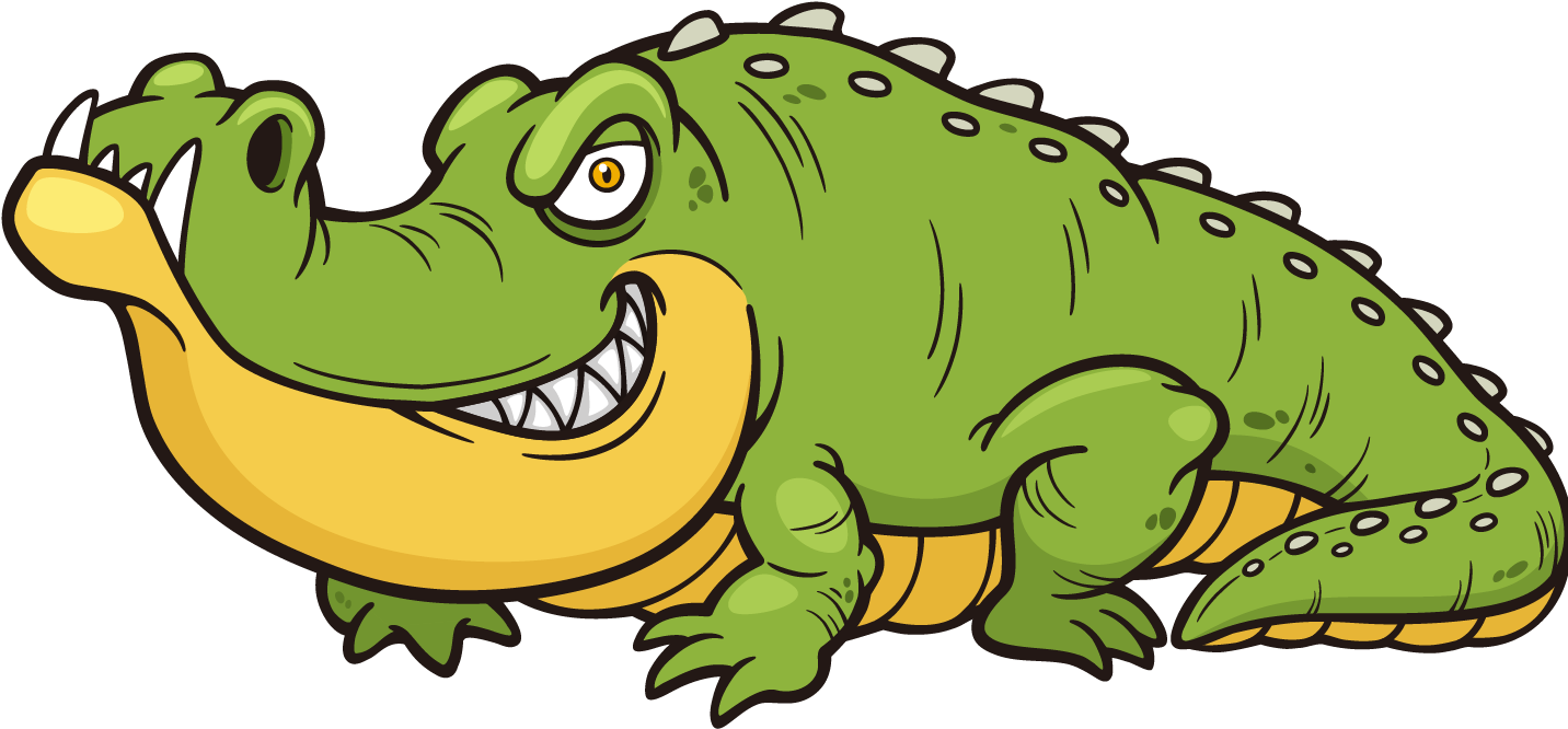 Png Stock Alligator Cartoon Illustration Transprent (1652x1190), Png Download