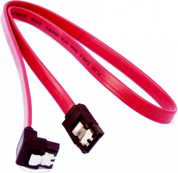 Cabo Serial Ata Dados Com Trava 90 Graus (600x582), Png Download