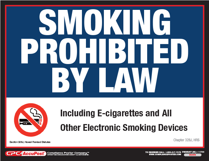 Hawaii No Smoking Poster (675x1000), Png Download
